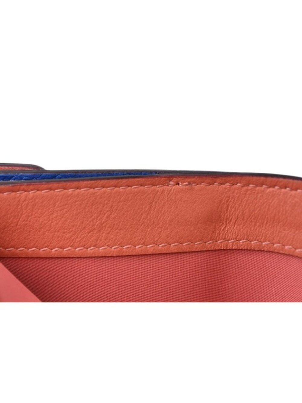 Dior Wallet Trifold Vintage Mini Diorissimo Bicolor Blue Coral Pink Charm - Picture 9 of 16